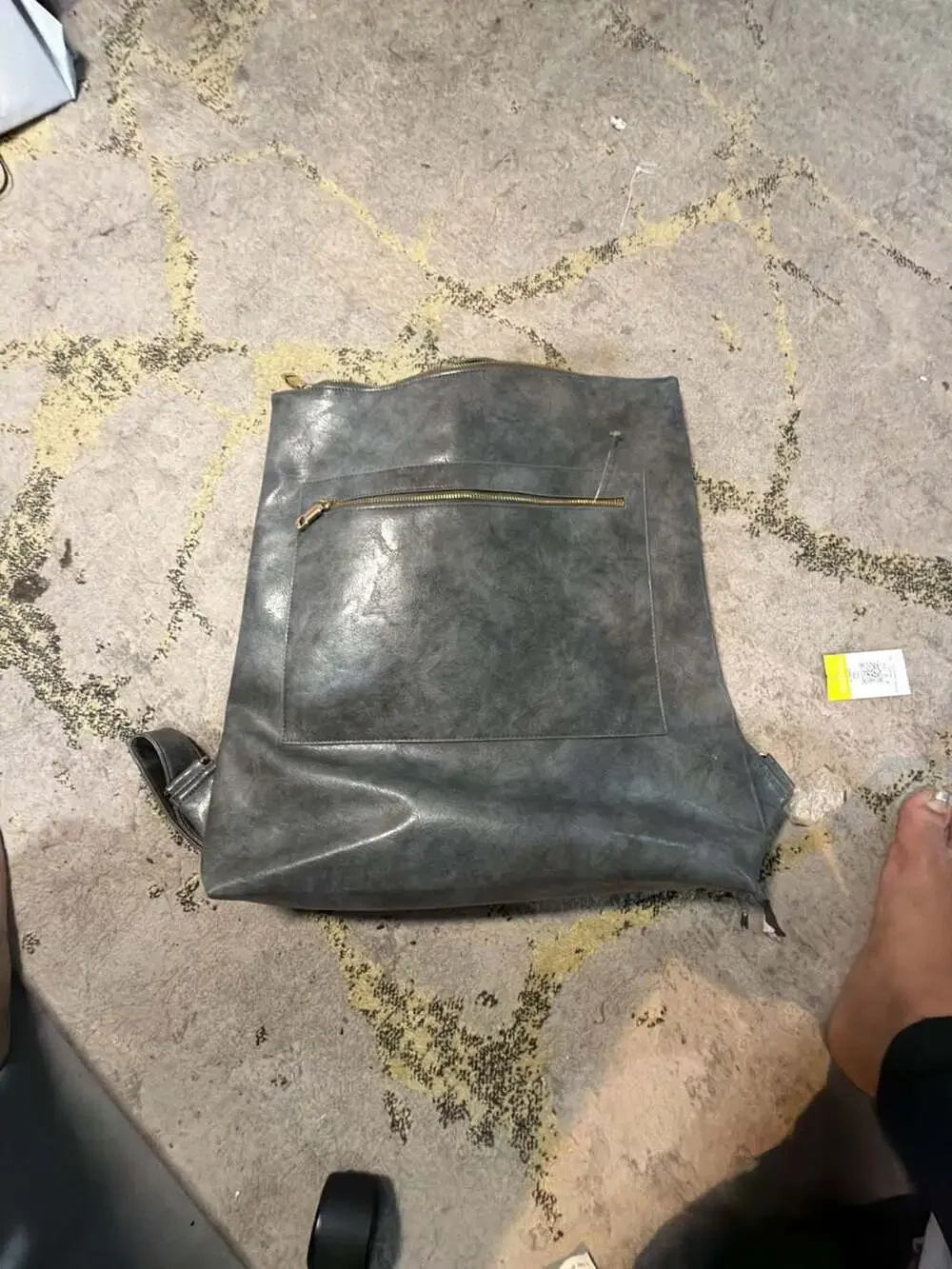 modern+chic Reese Vegan Leather Backpack with Gold Hardware